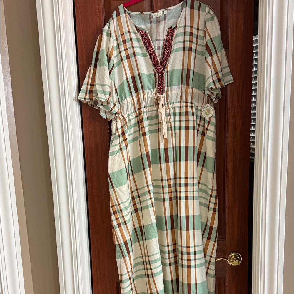 Spartina 449 Striped Garment in Green and Cream